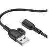 Кабель USB - 8 pin Borofone BX91, 1.0м, 2.4A, цвет: чёрный