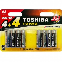 Батарейка AA Toshiba LR6-8BL High power, 1.5B, (8/96/384), (арт.LR6GCPBP8MS4F)