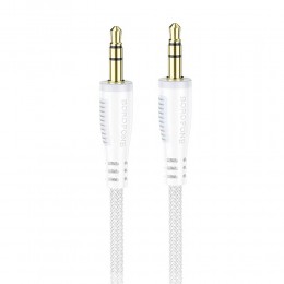 Кабель AUX, Jack 3,5mm(m) - Jack 3,5mm(m) Borofone BL14, 1.0м, цвет: белый