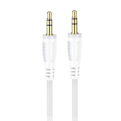 Кабель AUX, Jack 3,5mm(m) - Jack 3,5mm(m) Borofone BL14, 1.0м, цвет: белый