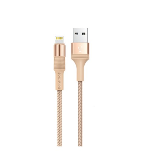 Кабель USB - 8 pin Borofone BX21 Outstanding, 1.0м, 2.4A, цвет: золотой