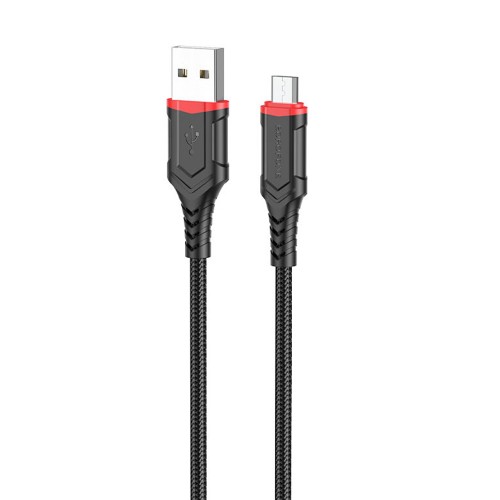 Кабель USB - микро USB Borofone BX67, 1.0м, 2.4A, цвет: чёрный