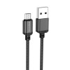 Кабель USB - микро USB Borofone BX87 Sharp, 1.0м, 2.4A, цвет: чёрный, не упакован