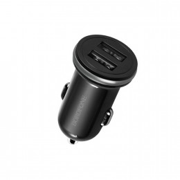 Блок питания автомобильный 2 USB Borofone BZ5, CarPal, 2100mA, 12Вт, цвет: чёрный
