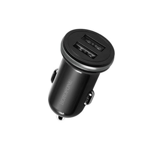 Блок питания автомобильный 2 USB Borofone BZ5, 2100mA, чёрный
