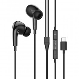 Наушники внутриканальные Borofone BM80 Pro, Elegant, Type-C, 1.2 м, цвет: чёрный
