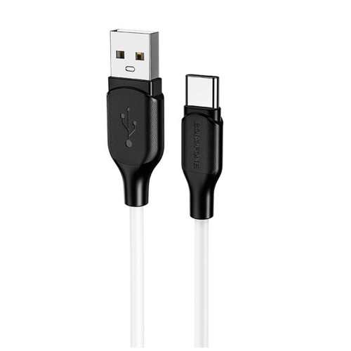 Кабель USB - Type-C Borofone BX42 Encore, 1.0м, круглый, 3,0А, силикон, цвет: белый