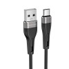 Кабель USB - Type-C Borofone BX46 Rush, 1.0м, 3,0А, цвет: чёрный