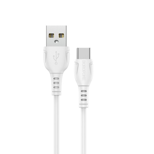 Кабель USB - Type-C Borofone BX51 Triumph, 1.0м, 3.0A, цвет: белый, не упакован