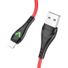 Кабель USB - 8 pin Borofone BX65 Bright, 1.0м, 2.0A, цвет: красный