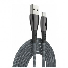 Кабель USB - 8 pin Celebrat CB-12i, 1.0м, круглый, 3.0A, силикон, цвет: чёрный