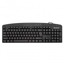 Клавиатура проводная Defender, Atlas, HB-450, мембранная, 1.5 м, цвет: чёрный
