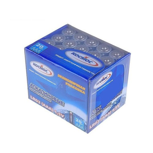 Батарейка AAA Космос LR03-20Box, 1.5В, (20/640)