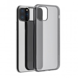 Чехол силиконовый HOCO для APPLE iPhone 14, Light series TPU, тонкий, прозрачный, глянцевый, цвет: чёрный
