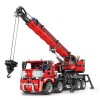 Конструктор MOULD KING 17003: Красный грузовик-кран на пульте управления
