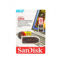 Флеш-накопитель 32Gb SanDisk Ultra, USB 3.0, пластик, чёрный