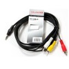 Кабель Jack 3,5mm(m) - 3xRCA(m) TELECOM TAV4545, 2.0м, цвет: чёрный