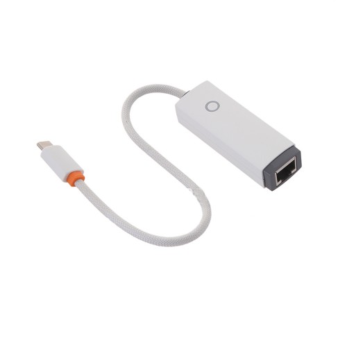 Переходник USB(m) - RJ45(f) Baseus WKQX000202 Ethernet, 1 Type-C выход, 100 Мбит/с, цвет: белый