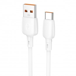 Кабель USB - Type-C Borofone BX93 Super power, 1.0м, 3,0А, PD 27Вт, цвет: белый