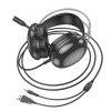 Наушники полноразмерные HOCO W109, Jack 3.5мм, USB, 2.0 м, цвет: чёрный