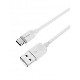 Кабель USB - Type-C Borofone BX14, 3.0м, 3.0A, цвет: белый
