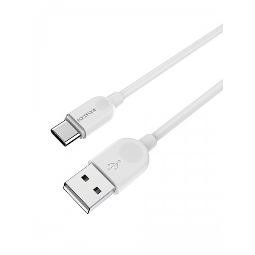 Кабель USB Type-C Borofone BX14, 3.0м, 3.0A, белый
