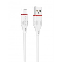 Кабель USB - Type-C Borofone BX17 Enjoy, 1.0м, 3.0A, цвет: белый
