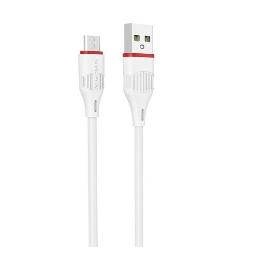 Кабель USB - микро USB Borofone BX17 Enjoy, 1м, 2.4A, белый
