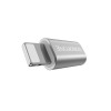 Переходник 8 pin(m) - микро USB(f) Borofone BV5, серебряный
