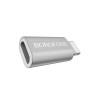 Переходник 8 pin(m) - микро USB(f) Borofone BV5, серебряный

