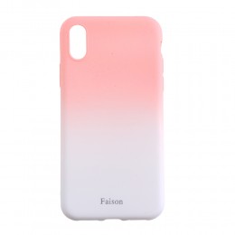 Чехол силиконовый без бренда для APPLE iPhone XS MAX, Gradient, цвет: розовый, в техпаке
