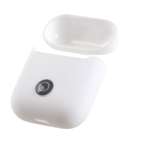 Чехол силиконовый матовый белый для Apple AirPods DOU-3
