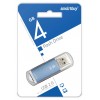 Флеш-накопитель 4Gb SmartBuy V-Cut, USB 2.0, пластик, синий