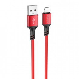 Кабель USB - 8 pin Borofone BX83 Famous, 1.0м, 2.4A, цвет: красный