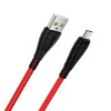 Кабель USB - микро USB Borofone BX38 Cool, 1.0м, 2.4A, цвет: красный