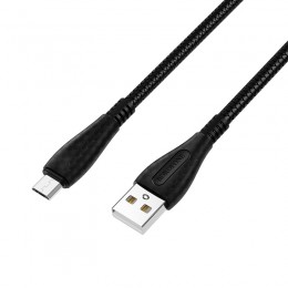 Кабель USB - микро USB Borofone BX38 Cool, 1.0м, 2.4A, цвет: чёрный