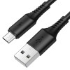 Кабель USB - микро USB Borofone BX47 Coolway, 1.0м, 2.4A, цвет: чёрный