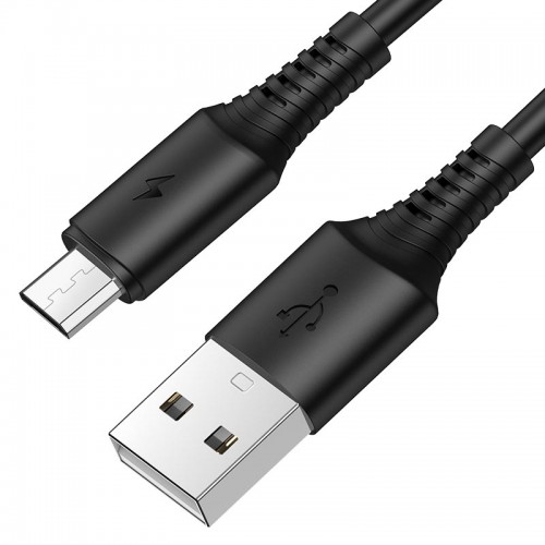 Кабель USB - микро USB Borofone BX47 Coolway, 1.0м, 2.4A, цвет: чёрный