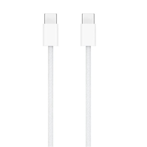 Кабель Type-C - Type-C APPLE  A2795, 1.0м, 5,0А, 60Вт, цвет: белый, плетёнка (MQKJ3ZE/A)