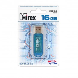 Флеш-накопитель 16Gb Mirex ELF, USB 3.0, пластик, синий