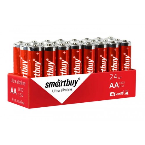 Батарейка AA SmartBuy LR06-24P, 1.5В, (4/24/480)