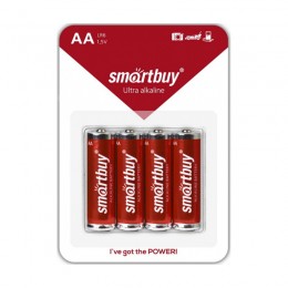 Батарейка AA SmartBuy LR06-4BL, 1.5B, (4/48/480), (арт.SBBA-2A04B)