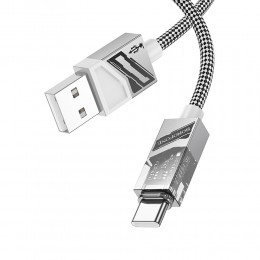 Кабель Type-C - USB Borofone BU42 Octavia, 1.2м, 3,0А, цвет: серый