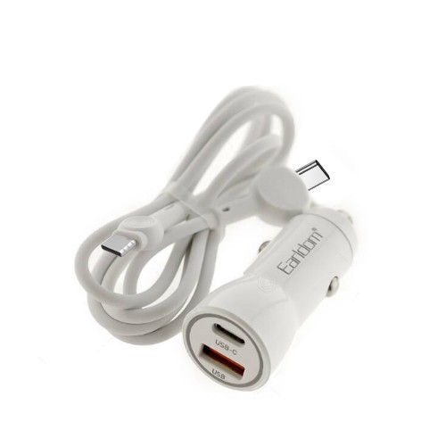 Блок питания автомобильный Earldom ES-CC12, 30Вт, 1 USB, Type-C

