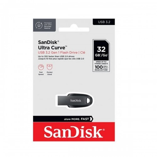 Флеш-накопитель 32Gb SanDisk Ultra Curve, USB 3.2, пластик, чёрный