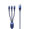 Кабель USB - 8 pin, Type-C, микро USB Remax RC-C068 Kings Series 6A, 1.2м, цвет: синий