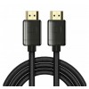 Кабель HDMI - HDMI Baseus WKGQ030001 High definition, 0.5м, круглый, силикон, версия 2,0, 4K, цвет: чёрный