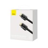 Кабель HDMI - HDMI Baseus WKGQ030001 High definition, 0.5м, круглый, силикон, версия 2,0, 4K, цвет: чёрный