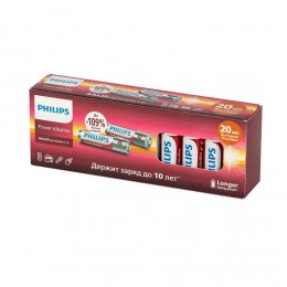 Батарейка AAA Philips LR03-20BL Power, 1.5B, (20/400/43200), (арт.Б0064654)