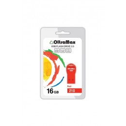 Флеш-накопитель 16Gb OltraMax 210, USB 2.0, пластик, красный